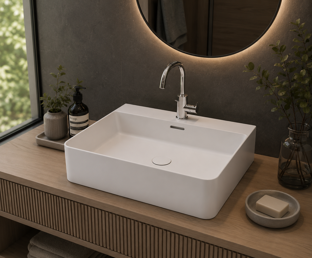 EUME porslinstvättställ för bänkskiva