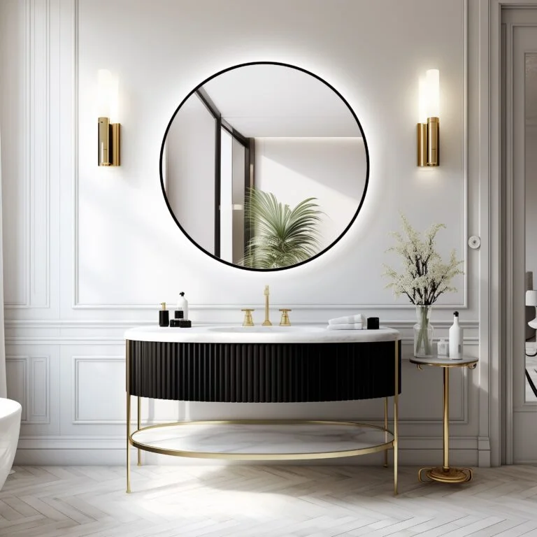 LED-spegel Ares Gold / Black