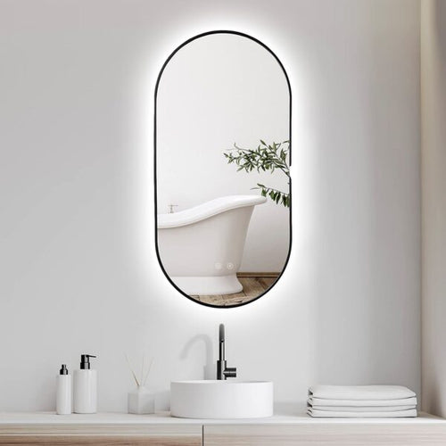 LED-spegel Selene Gold & Black